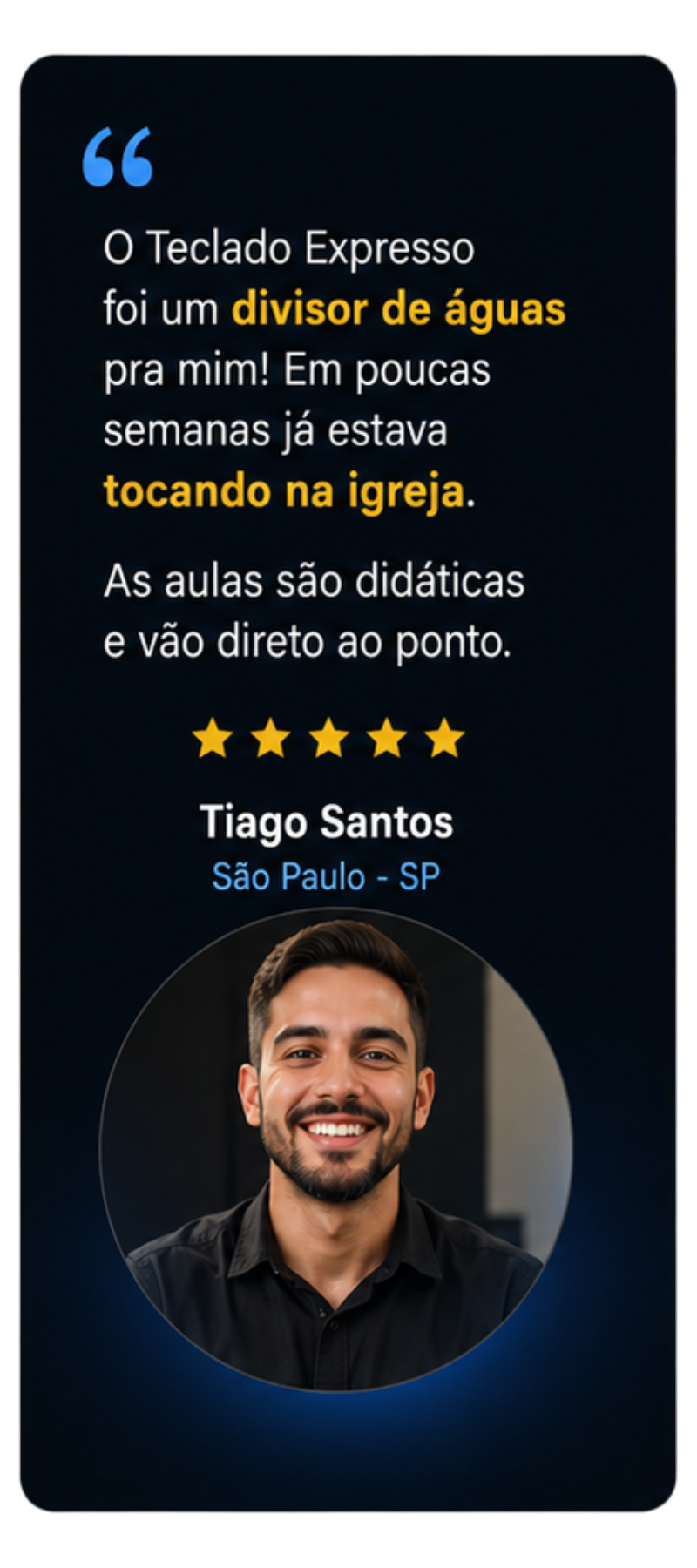 Depoimento de aluno
