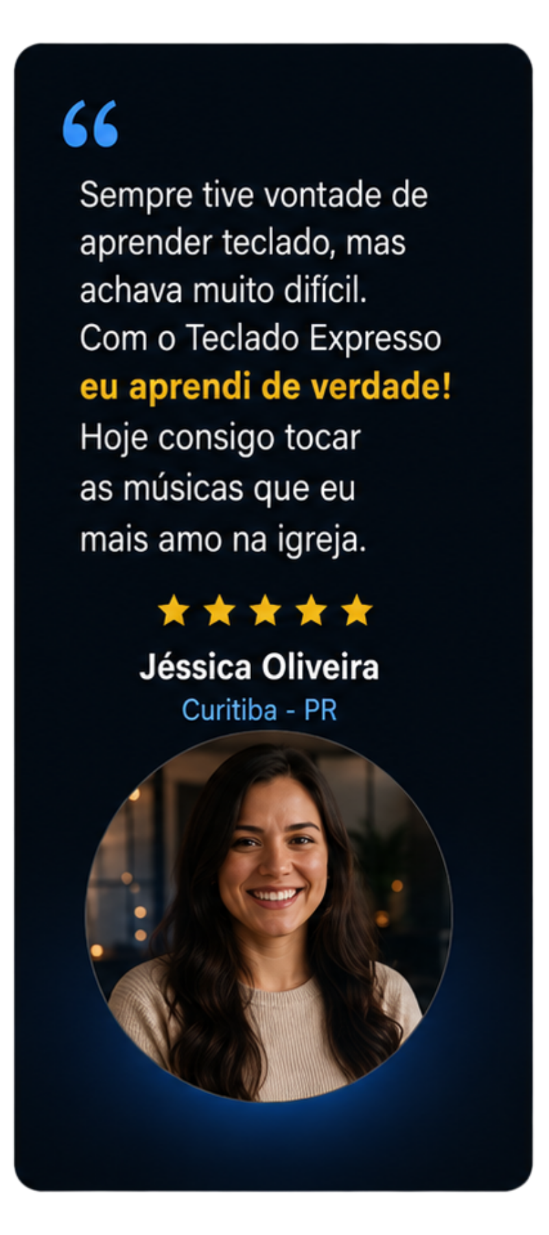 Depoimento de aluno