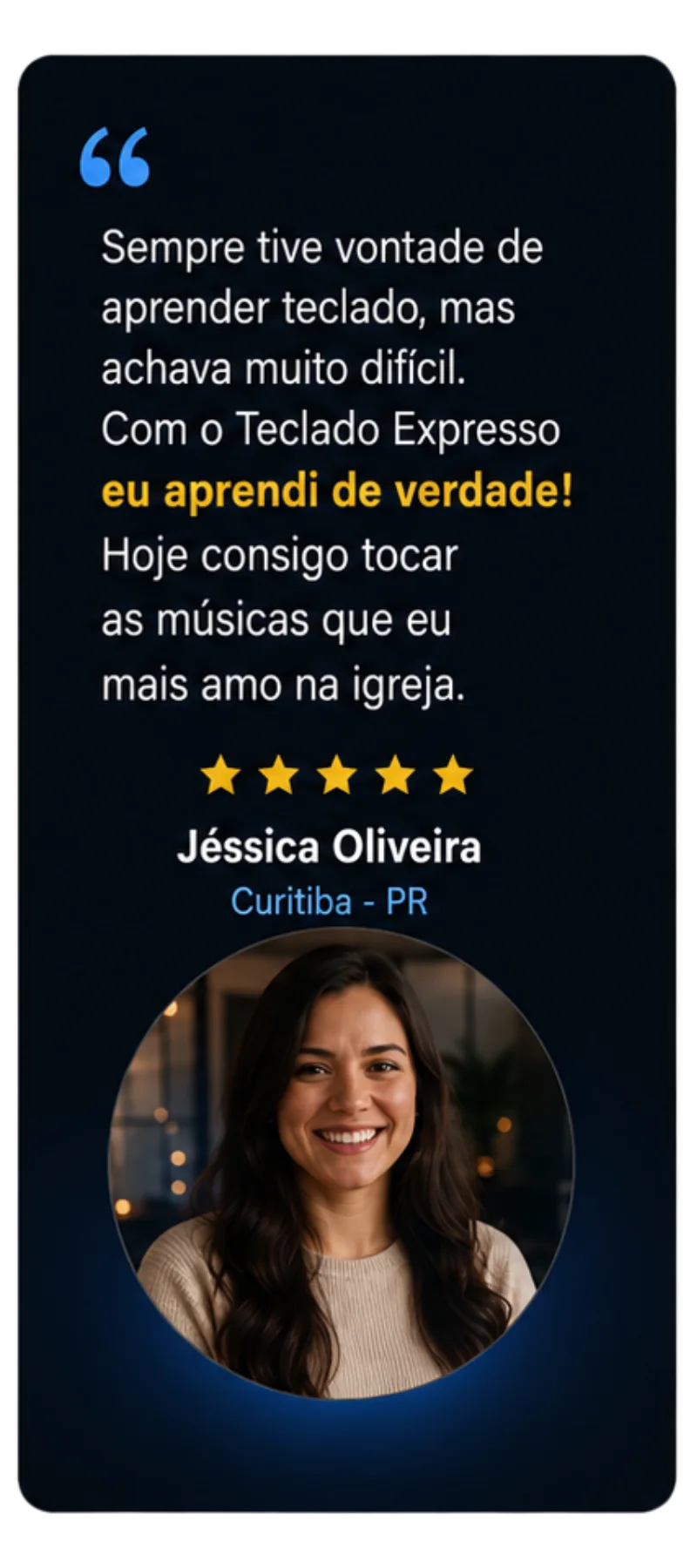 Depoimento de aluno