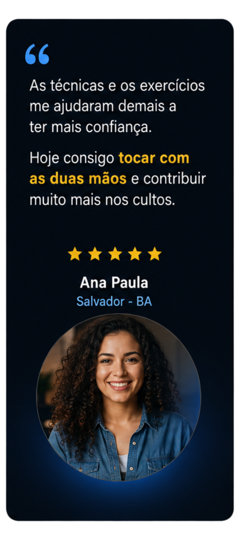 Depoimento de aluno