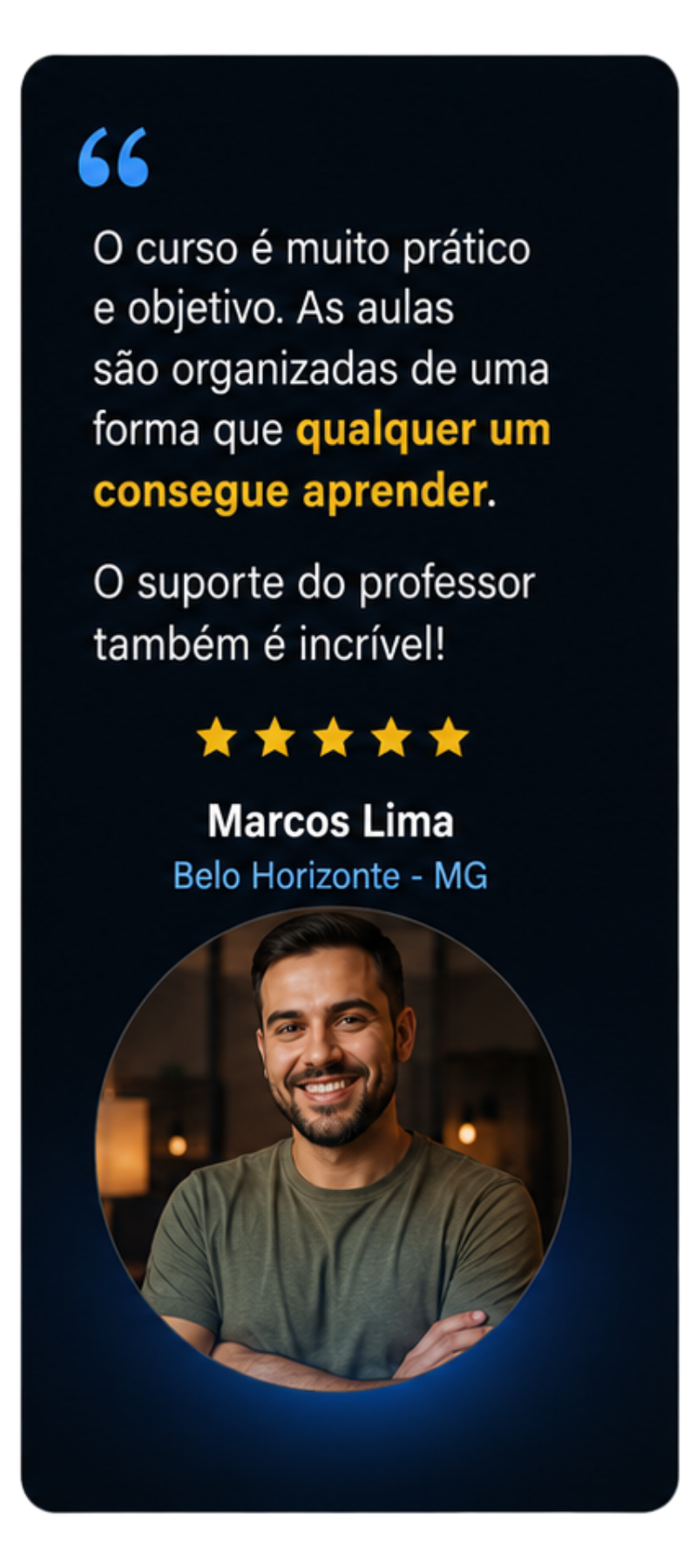 Depoimento de aluno
